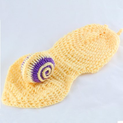 crocheted snail costume for babies