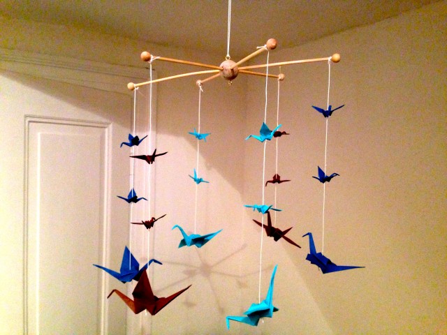 origami bird mobile 4
