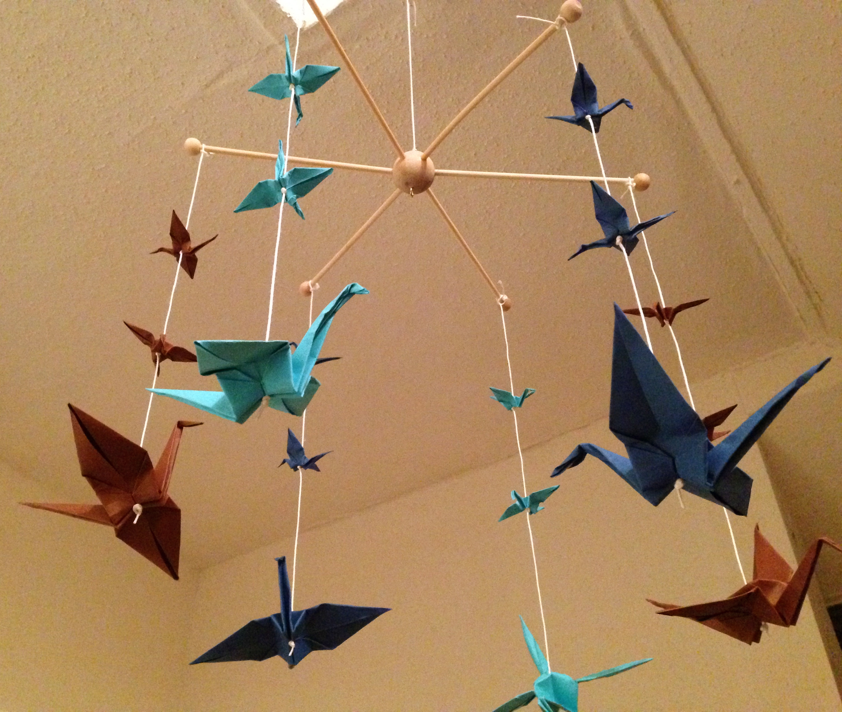 origami bird mobile 5