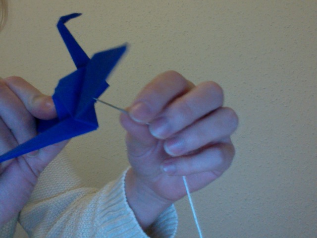 origami crane mobile 1 | Fun With Kids