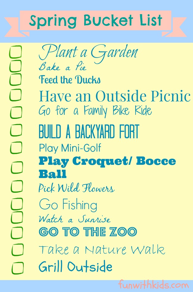 ideas for spring,spring bucket list,spring inspiration,things for kids to d...