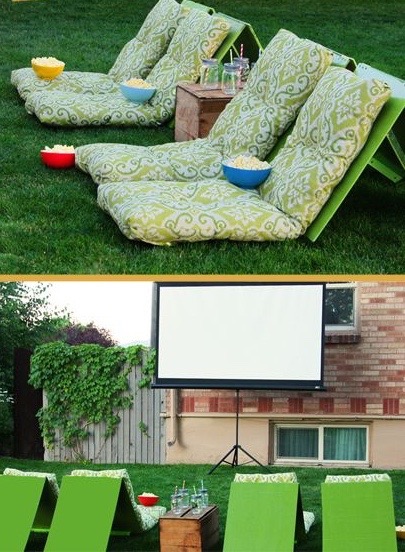 outdoor movie seating