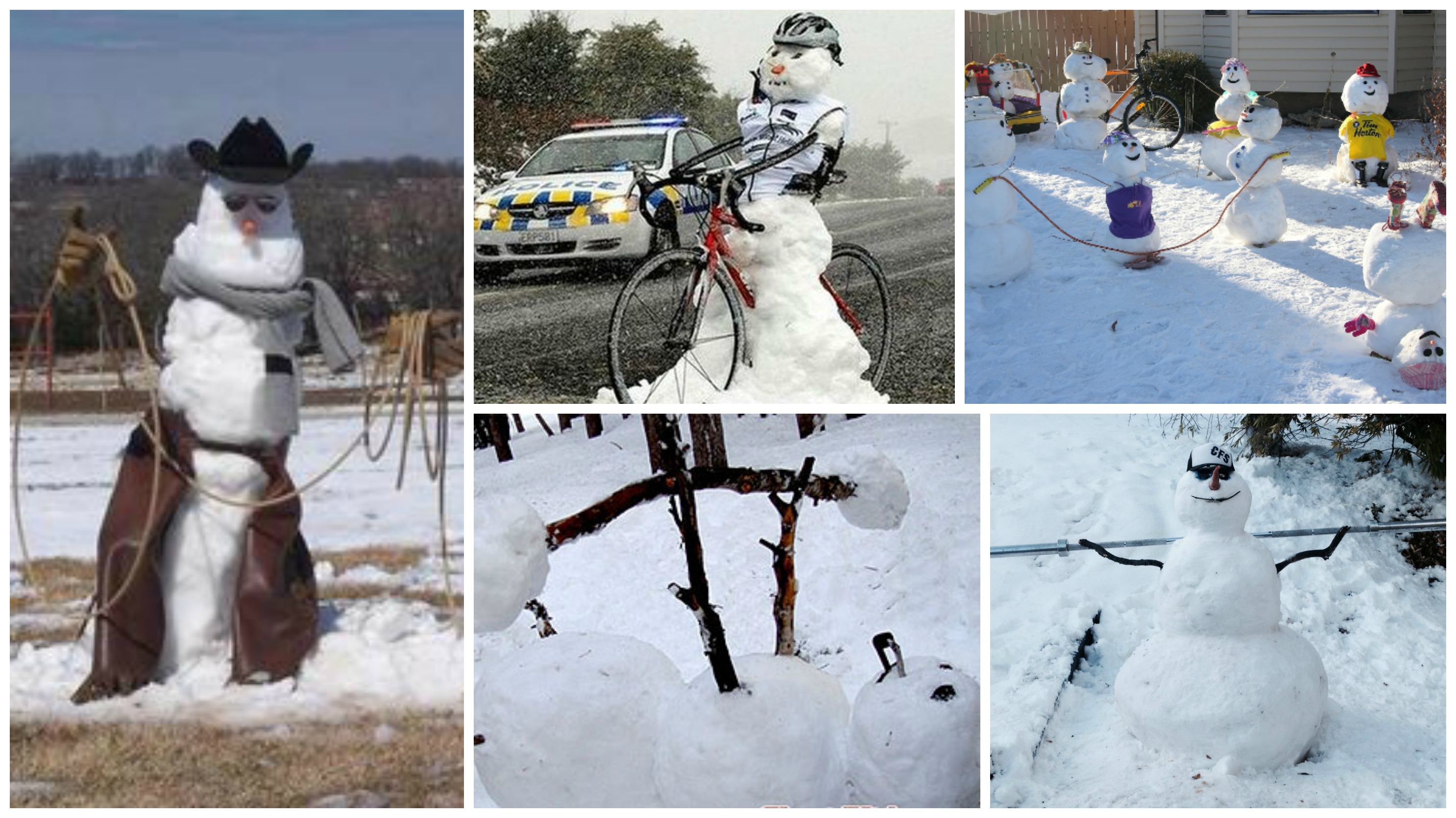 athletic snowmen