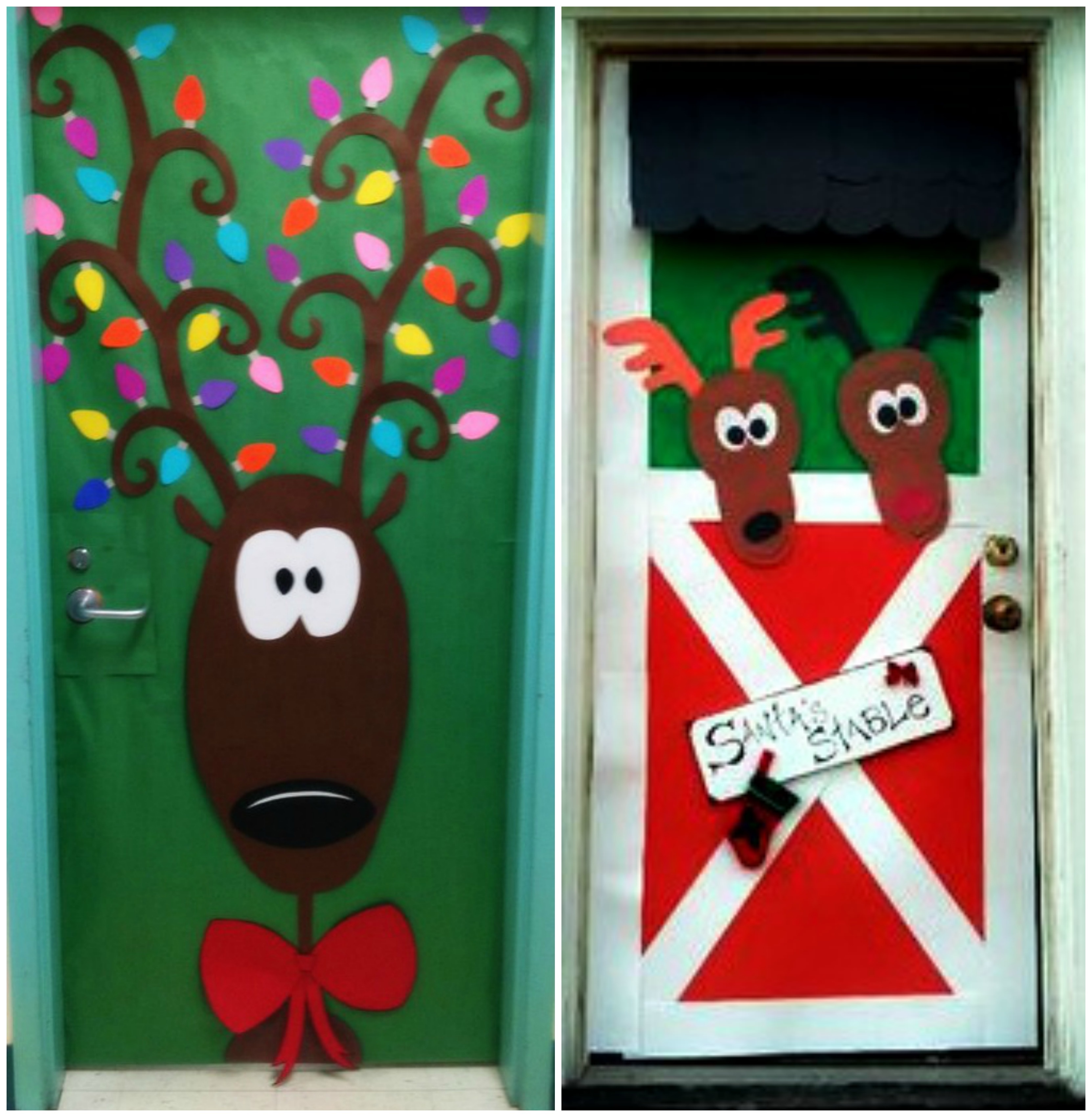 Украшение двери на новый год в детском саду